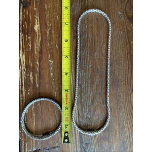 Reserved John Hardy Dot Chain necklace and bracelet, Sterling Silver, Slim